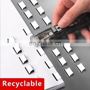Deli Push Clamp Binder Stationery Clips Stapler Multifunction Paper Storage Artifact School Office Supplies Metal Clip Holder thumbnail-2