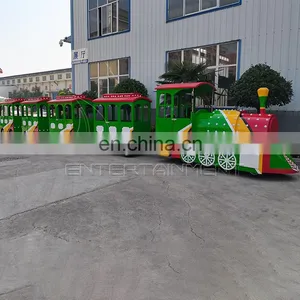20 Seats Trackless Train Rides Amusement Park Equipment Electric Trackless Tourist Train for Sale thumbnail-2