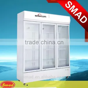 Upright Commercial Sliding Door Open Supermarket Display Fridge thumbnail-1