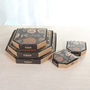 Chinese Manufacturer Supply Custom Boxes Full-Color Printing 10/12/14/16 Inches Pizza Box thumbnail-1