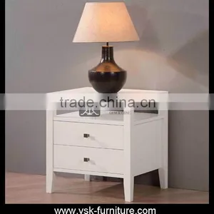 NI-132 Matt White Lamp Bedside Night Table thumbnail-1