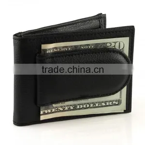 Custom Card and ID Holder With Leather Front Magnetic Money Clip for Men thumbnail-1