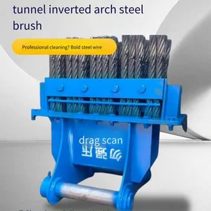 Newly Designed Steel Brushes for Excavators Used in Tunnel Engineering for Rapid Cleaning and Excavation, Four - Row Widened Steel Brushes for Invert, Manufacturer thumbnail-1