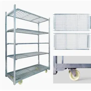 Large Commercial Metal Plant Flower Cart Display Rack thumbnail-4