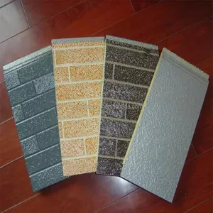 Brick Texture Metal Sandwich Panel Factory Price Waterproof Insulated Metal Wall Panel Construction Outdoor Wall Cladding Siding thumbnail-3