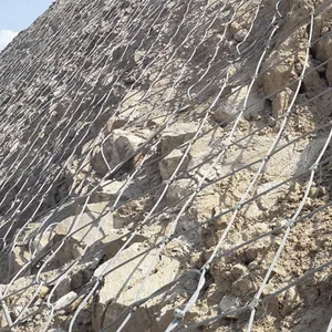 Zinc-Aluminum Alloy Coated Slope Protection Netting 2.7mm Wire, 50x80mm Mesh, Salt Spray Test 1000h thumbnail-1