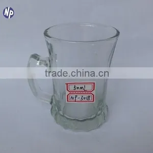 50ml Clear Glass Drinking Mugs With Handle thumbnail-1
