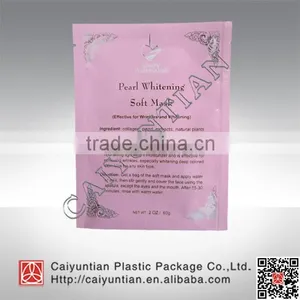 Three Side Seal Facial Mask Packaging Bags With Tear Notch thumbnail-1