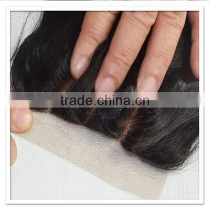 Cheap Body Wave 100% Virgin Brazilian Human Hair 3 Part Silk Base Lace Closure thumbnail-3