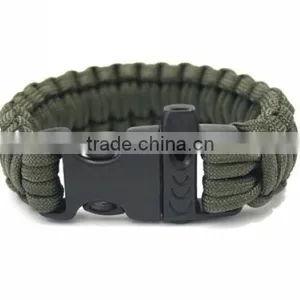 Fashion 2 Color Gold Adjustable Stainless Steel Paracord Dog Tag Bracelet thumbnail-2