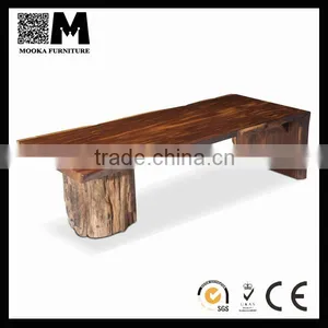 High Quality Friendly Hot Sale Solid Wood Plank Slab Table thumbnail-1