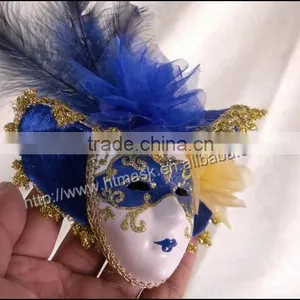 Vintage Handprint Decron Bell Decoration Handmade Hat Mask thumbnail-4