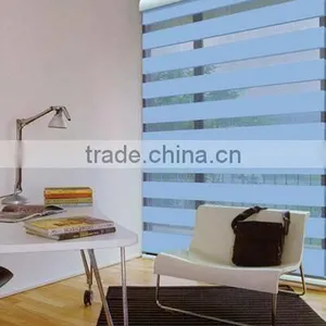 100% Polyester Blackout Zebra Blinds Double Layerout Roller Blind Curtain Blinds thumbnail-1