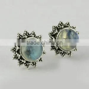 Just Glow Cutest Rainbow Moonstone Silver 925 Sterling Silver Jewelry thumbnail-1