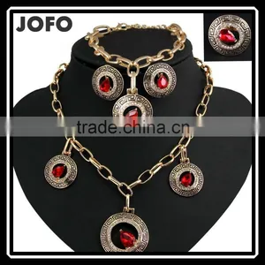 New Design And Gold Plated Jewelry Set Wholesale African Costume Jewelry Set thumbnail-1