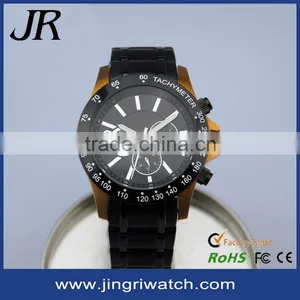 Top Quality Leather Watch Men Stainless Steel Back Water Resistant Watch for Vogue Watch Men Japan Movt Watches thumbnail-1