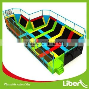 Colorful Economic Ginat Trampoline Amusement Park Large Rectangular Professional Free Jumping Area Indoor Trampoline Park thumbnail-1