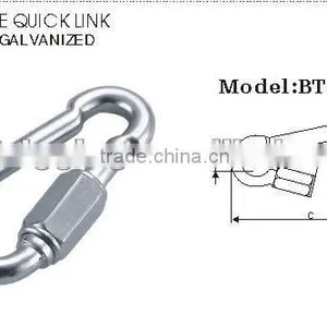 Steel Electric Galvanized Wide Jaw Quick 5*62mm Link Snap Hook Karabiner Rigging Manufacturer thumbnail-5