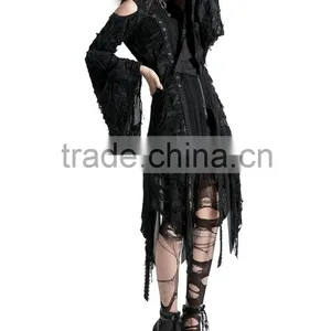 M-025 Punk Rave Black Korea Cardigan Woman Black Sweater thumbnail-6