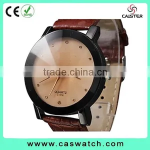 Hot Fashion Black Case Quartz Watch, Diamond Simple Watch Face , Shiny Water Resistant Stainless Steel Back Watch Reloj thumbnail-2