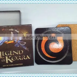 Customer Cork Coaster; Cork Coaster; Mdf Coaster With Cork Bottom thumbnail-5
