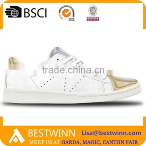 2016 Italian Newest Casual Shoes Fashion Golden Cup Toe Design Shoes Hot Sale Metal PU Shoes Quality Choice thumbnail-3