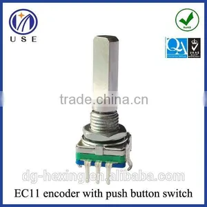 11mm Size Metal Shaft Rotary Encoder With Press Switch thumbnail-1
