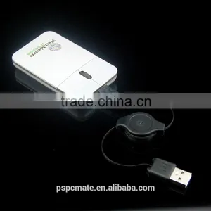 Custom Pocket Mouse Portable Laptop Retractable Slim Flat Pocket Mouse With Light up Logo PS-M0077A for Promotion thumbnail-3