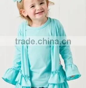 Stylish Long Sleeve Ruffled Children Cardigan Buttonless Girls Cardigan thumbnail-1