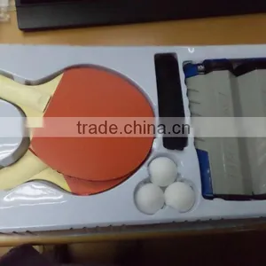 2016 New Design Stretch Net Table Tennis Set With 3pcs Balls and 2pcs Rackets thumbnail-2