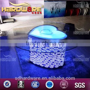 New Model Led Bar Table,glass Round Led Light up Wedding Table thumbnail-2