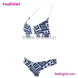 2016 New Design Black And White Swimsuit Push Up Bikini Quality Choice thumbnail-3
