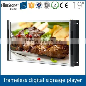 Flintstone 19 Inch Open Frame LCD Screen Monitor, no Housing Kiosk Video Player, Frameless Commercial Advertising Display thumbnail-3