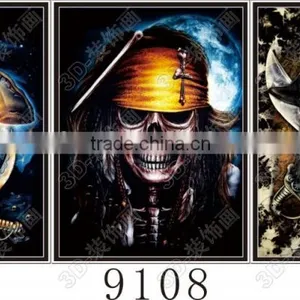 ON SALE 3D Flip Lenticular Pictures of PIRATE SKULLS and INDIAN SKULLS in Stock thumbnail-1