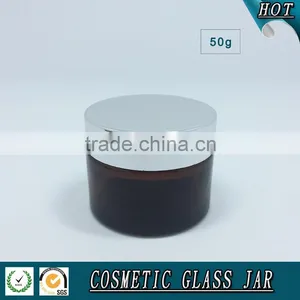 50ml Amber Cosmetics Glass Cream Jar thumbnail-3