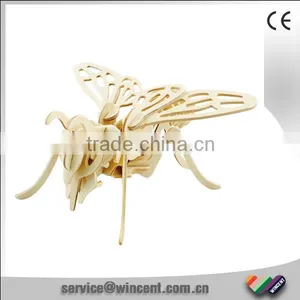 Wooden 3D Insect Puzzle For Kids Education thumbnail-1