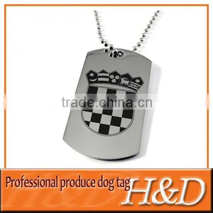 Silver Plated Zinc Alloy Dog Tag for European Gifts thumbnail-1