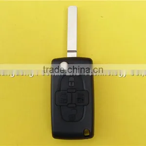 Best Sell 4 Buttons Flip Key Shell for Peugeot 307 Without Battery Place thumbnail-2
