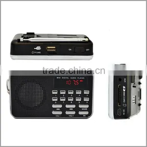 Robot-228u Hi-FI Ultra-thin Portable Mini Usb Radio,card Speaker,Digital Audio Player thumbnail-2