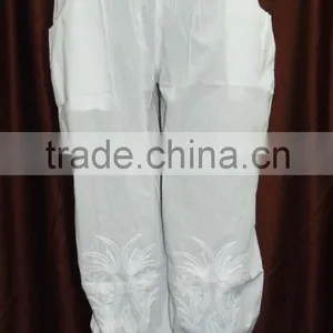 Ladies Harem Pants Lovely Designer Yoga Baggy Pant Beach Sexy Trousers in White thumbnail-1