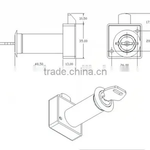 Brass Key Zince Alloy Furniture Office Drawer Lock thumbnail-5