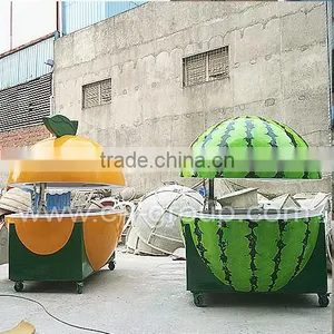 Outdoor Fiberglass Buffet Orange Kiosk Food Kiosk thumbnail-1