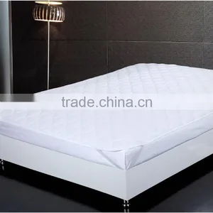 Hot Sell White 100% Cotton Quilted Plain Mattress Cover and Protector thumbnail-1