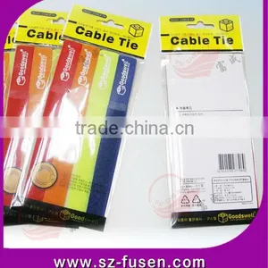 Hot Sale Magic Tape Cable Tie Colorful Hook and Loop Battery Ties With Logo Print thumbnail-6