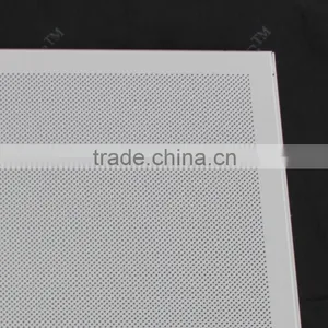 Decorative 1.8mm Perforated Suspended Aluminum Sheet T Bar Metal Ceiling for Building Office 618x618mm thumbnail-6