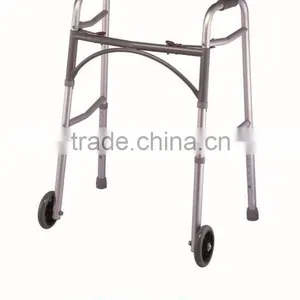 MEDCO Aluminum Walker With Two 5 Inch Wheels thumbnail-1