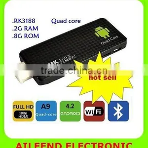 MK809III Bluetooth Android Mini PC,Quad Core Rockchip RK3188T 2G/8G Android 4.4 Android TV Dongle thumbnail-1