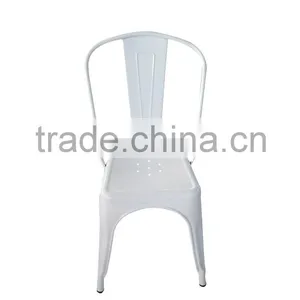 Industrial Metal Side Chair Gloss Finish Dinning Colorful Stackable Chair thumbnail-4