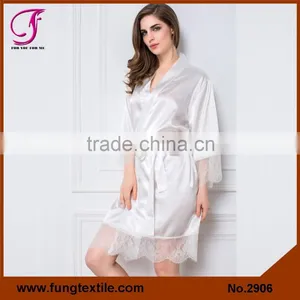 Fung 2906 Women Silk Lace Robe thumbnail-1