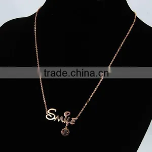Rose Gold Plated Angel Name Necklace Jewelry Custom Name Pendant Necklace thumbnail-1